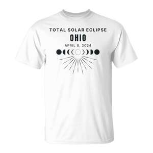 T-shirt Total Solar Eclipse Ohio 8 avril 2024 - Product Image 1