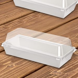 PET Clear Disposable Food Grade Rectangle Plastic Container <b>Dessert</b> Pie Roll Cake Transparent Packaging <b>Boxes</b> Accept Custom - Product Image 4