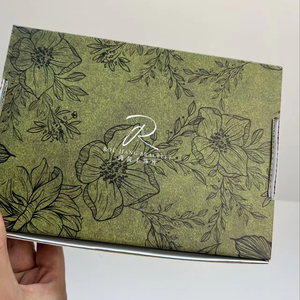 Boîtes en papier <span class=keywords><strong>d</strong></span>'emballage vertes personnalisées avec logo blanc, boîtes cadeaux, boîtes <span class=keywords><strong>d</strong></span>'expédition de bijoux double face pour l'emballage de bijoux par courrier - Product Image 5