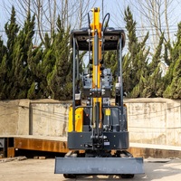 Mini-excavatrice hydraulique compacte de 1 500 kg pour l'entretien des jardins