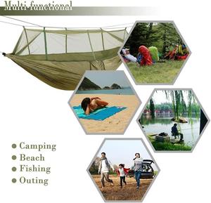 <span class=keywords><strong>Hamac</strong></span> anti-moustiques WOQI pour le camping en plein air, en coton et nylon, disponible en version simple et double, avec option moustiquaire. - Product Image 5