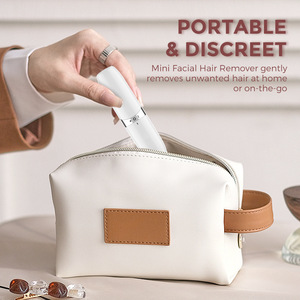 Mini épilateur électrique rechargeable, style rouge à lèvres, blanc LS 01, pour femmes, rapide, doux, sans danger pour la peau - Product Image 3