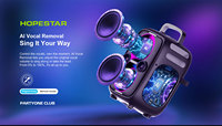 HOPESTAR-PARTYONE CLUB Enceinte portable haute puissance sans fil RGB pour fêtes en extérieur, son puissant avec basses profondes