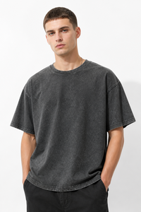 เสื้อยืดผู้ชาย 230 กรัม ผ้าฝ้ายแท้สไตล์วินเทจ ซักแล้ว ใส่สบาย คอกลม  รับสกรีนโลโก้ เสื้อยืดเปล่าลำลอง ขายส่งจำนวนมาก - Product Image 2