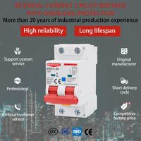 Disjoncteur différentiel électronique avec protection contre les surcharges et les fuites à la terre, modèle WSB1L-80, fournisseur chinois