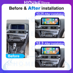 Système multimédia automobile Android 15 Carplay Auto pour <span class=keywords><strong>BMW</strong></span> Série 6 F06 F12 2010-2016 CIC NBT Navigation GPS Autoradio Lecteur vidéo DVD - Product Image 3