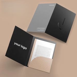 企業販促用の卸売カスタムデザイン両面印刷A4ペーパーファイルフォルダ - Product Image 4