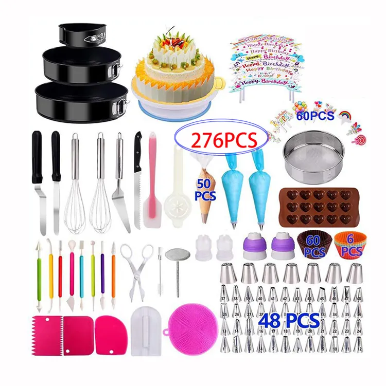 Suministros de decoración de pasteles, Kit de herramientas para hornear, Fondant, 276 Uds., gran oferta de Amazon