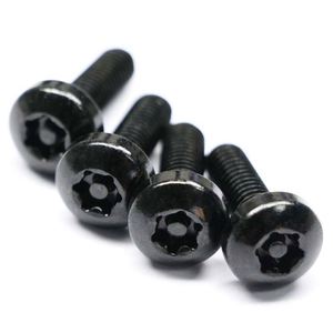 Tornillos de Cabeza Redonda Torx de Hierro, Recubiertos de Zinc Negro, M4 M5 M6, Ranura de Flor de Ciruelo para Ensamblaje Fijo - Product Image 3