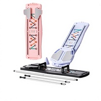 Planche de Pilates pliable multifonctionnelle avec rebond automatique, équipement portable d'exercices abdominaux six-pack JSB-02 pour usage domestique