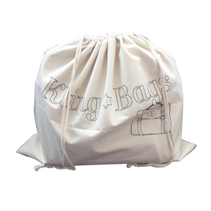 Sac à poussière en toile de coton réutilisable de bonne qualité avec logo personnalisé imprimé, à double cordon, pour sacs à main et pochettes - Product Image 1