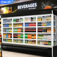 Réfrigérateur de supermarché à rideau d'air, type porte, sans givre, pour magasin de fruits et vente en gros