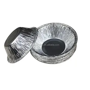 Modelo redondo de aluminio para hornear pasteles, minifiambrera de papel de aluminio de 60ml y 2,4 pulgadas