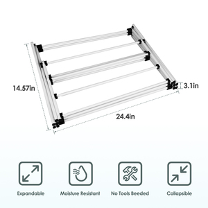 Séchoir à linge pliable pour extérieur, léger, en métal, type accordéon, support de séchage pour vêtements - Product Image 5