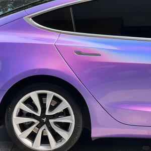 Film de protection pour voiture Wrapmaster 5*56ft Laser Purple, sans bulles, brillant, irisé, en PVC, avec fonction de changement de couleur. - Product Image 5