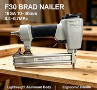 ZCMAX F30 Pneumatic Brad Nailer 18GA 10-30mm Alat Paku Lurus untuk Pertukangan Kayu Dekorasi Perakitan Furnitur