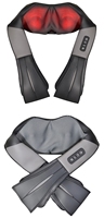 Masseur de cou électrique Shiatsu chauffant pour tissus profonds, portable, soulagement de la douleur, télécommande sans fil, cuir PU