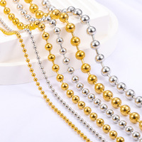 Fermoirs et crochets multi-spécifications en acier inoxydable plaqué or pour chaînes à billes, formes irrégulières, accessoires de bijoux de mode DIY