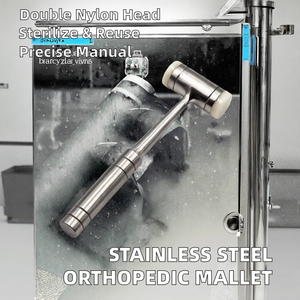 Martillo ortopédico de doble cabeza de goma y nailon, de acero inoxidable, manual, para cirugía, ¡el más vendido! - Product Image 3