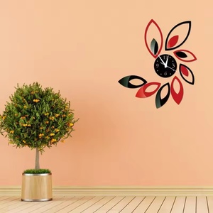 <strong>DIY</strong> Acrylic Mirror Wall <strong>Clock</strong> Flower Floral Needle Quartz <strong>Clock</strong> for Room Wall Decor Mirror Sticker Home Decor - Product Image 5