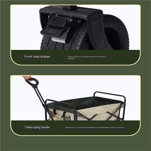 <strong>Folding</strong> <strong>Wagon</strong> With Table,Heavy Duty Utility <strong>Beach</strong> <strong>Wagons</strong> With Opened Tailgate And All-Terrain Wheels For Camping,Garden,Sports - Product Image 4