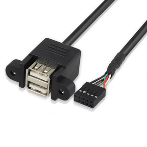 Motherboard 9-pin to Usb Dual Port. Extension Cable Can Fix the Usb Extension Cable with Ear-shaped Double-layer USB 2.0 Shield. - Product Image 5