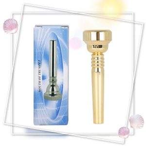 Instrumentos de latón con <span class=keywords><strong>boca</strong></span> de <span class=keywords><strong>trompeta</strong></span> 17C chapada en oro - Product Image 3