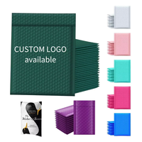 Enveloppes d'expédition imprimées Boutique en ligne Affranchissement Sacs de courrier Sacs d'affranchissement de bijoux Logo personnalisé vert Enveloppes à bulles en poly