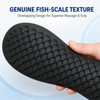 Semelles orthopédiques personnalisables avec logo et couleur, motif écaille de poisson, pour soulager la pression, semelles de remplacement pour chaussures diabétiques