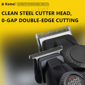 Kit Professionale per Barbiere KEMEI KM1867pro KM1868 con Base di Ricarica Wireless, Batteria da 2500mAh, 9000RPM, Tagliacapelli con Codice di Sicurezza - Product Image 3