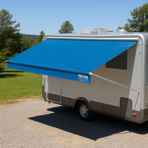 Toldo para caravana de 18'2" de largo, azul, de PVC, impermeable, para remolque o autocaravana - Product Image 2