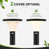 Lampadaire solaire tout-en-un intégré pour jardin, design moderne, étanche IP65, lampadaire LED avec détecteur de mouvement