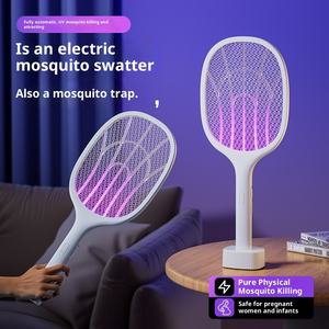 Matamoscas 2 en 1, luz LED de 3000V, Control de plagas de alta recargable, atrapamoscas, lámpara <span class=keywords><strong>antimosquitos</strong></span>, batería para mosquitos - Product Image 6