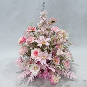 Elegante Composizione Floreale Artificiale Mista con Vegetazione Rigogliosa per Centrotavola Matrimoniale, Decorazioni per Casa, Feste ed Eventi - Product Image 2