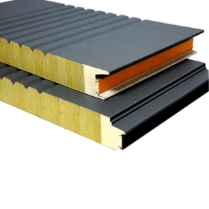 Matériaux <span class=keywords><strong>de</strong></span> construction écologiques imperméables et ignifuges pour entrepôts, panneaux <span class=keywords><strong>sandwich</strong></span> en laine <span class=keywords><strong>de</strong></span> roche avec jointure en PU - Product Image 4