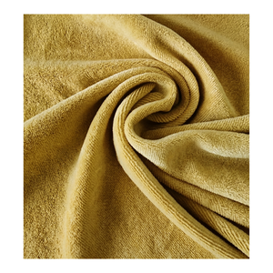 Premium 240gsm 40% Modal 40% Cotton Knitted Velour Fabric for Textile Wholesale Garment Making - YELLOW COLOR OEM COLOR - Product Image 1