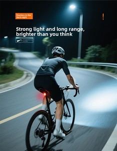 Ensemble d'éclairage arrière USB LED pour vélo Alimentation étanche portable <span class=keywords><strong>de</strong></span> nuit 4 modes 39mm Largeur maximale 30mm pour l'extérieur - Product Image 6