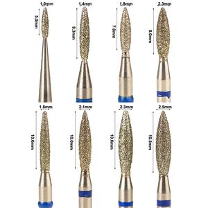 ดอกสว่านเจาะเล็บเพชรแบบหมุนขนาดกลางแบบละเอียด3/32 1.8*7.0มม. ปลอดภัย - Product Image 6