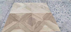 Bouquet de bois tricotage polyvalent, sol en bois brossé, 600x600mm, effiloché, bricolage - Product Image 4