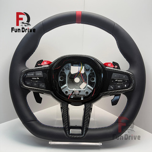 Volante in Pelle Riscaldato Personalizzato per BMW <span class=keywords><strong>Serie</strong></span> F e G, Compatibile con G42 G20 G28 G22 G30 G31 G38 G32 G11 G12 G15 G14 G16 G01 G02 - Product Image 1