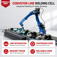 Station de soudage robotisée efficace, robot soudeur automatique à 6 axes pour la production en série de supports de rouleaux