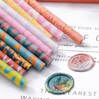 Bâton de cire de scellage rétro en laque de feu, couleurs mélangées, 10 couleurs assorties, vente en gros