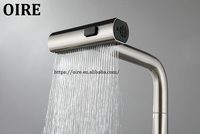 Robinet de cuisine Oire de luxe en laiton massif à poser sur le plan, avec cartouche céramique, cascade multifonctionnelle et douchette extractible 3 fonctions