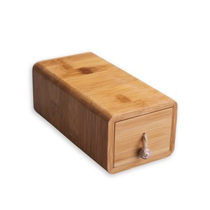 Wooden Jewelry <b>Box</b> With Drawer For Bracelet Lipstick <b>Makeup</b> Storage Organizer Gift Packaging <b>Box</b> Natural Bamboo Material - Product Image 4