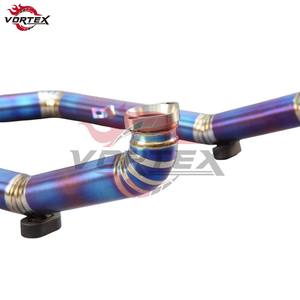 Escape Catback VORTEX Grado 5 Ti Valvetronic para BMW M6 F06/F13, Puntas Quemadas Arcoíris, Escape de Carreras con Tubo en X - Product Image 6