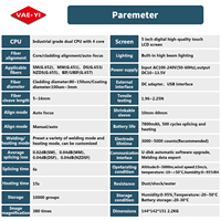 VAEYI FA-88S Soudeuse par fusion à alignement cœur-à-cœur 6 moteurs, haute précision, automatique, multilingue pour FTTX/FTTH