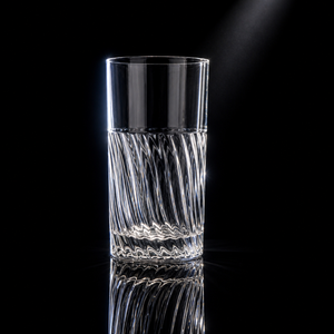 Bicchiere da whisky in <span class=keywords><strong>vetro</strong></span> fatto a mano 280ml, soffiato a bocca con taglio a spirale, ecologico, trasparente, per cocktail e bar, OEM - Product Image 1