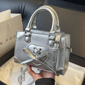Most Popular Women's Kids Bags Girls <b>Handbag</b> Ballet Style <b>Silver</b> Versatile Fashion Single Shoulder Cross Shoulder Bag Trend - Product Image 1