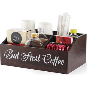 Organizador de Estación de Café de Madera, Accesorios de Bar Estilo Rústico, Venta al Por Mayor Personalizada - Product Image 2