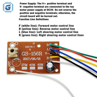Lixinzhuo GS 156 208 27M40M Placa de Circuito de Control Remoto de Cuatro Vías, Módulo Transmisor Receptor, Placa Base PCBA para Coche de Juguete, 3.6-6V